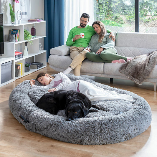 Anti-stress pet and human bed 